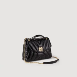 Femme SANDRO Sac Mila En Cuir Matelassé