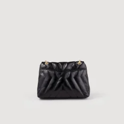 Femme SANDRO Sac Mila En Cuir Matelassé