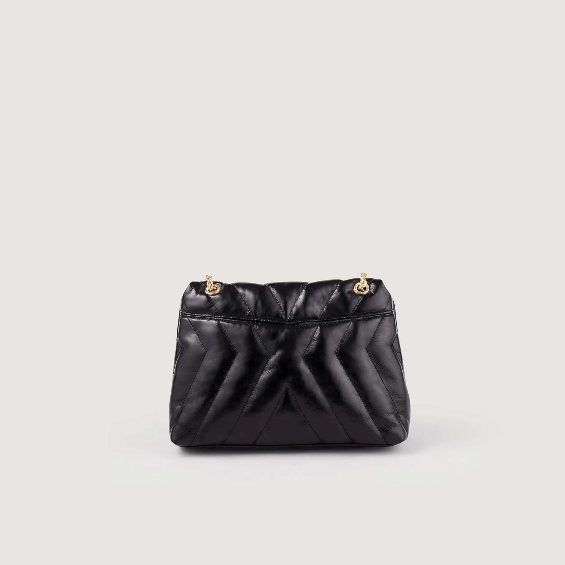 Femme SANDRO Sac Mila En Cuir Matelassé