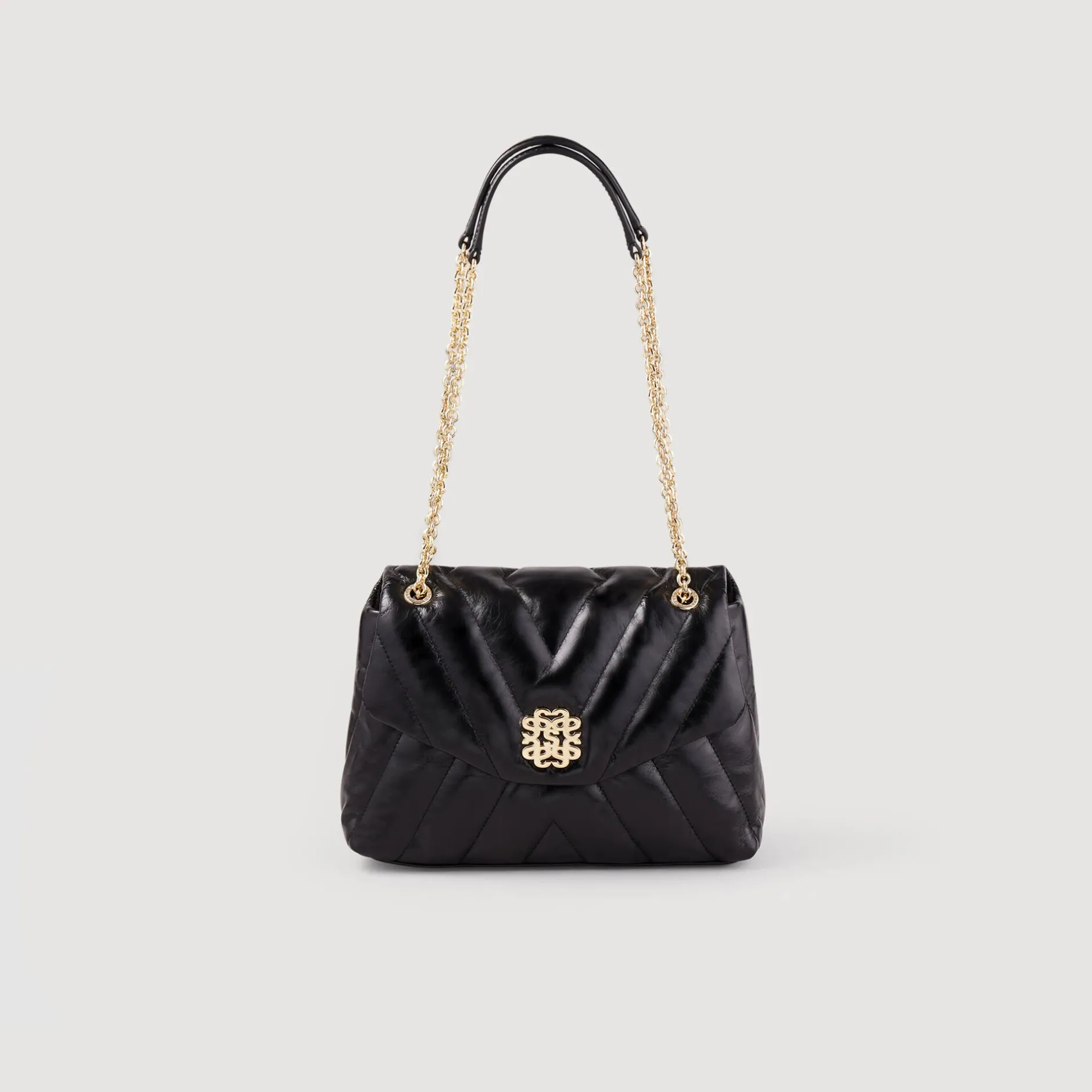 Femme SANDRO Sac Mila En Cuir Matelassé