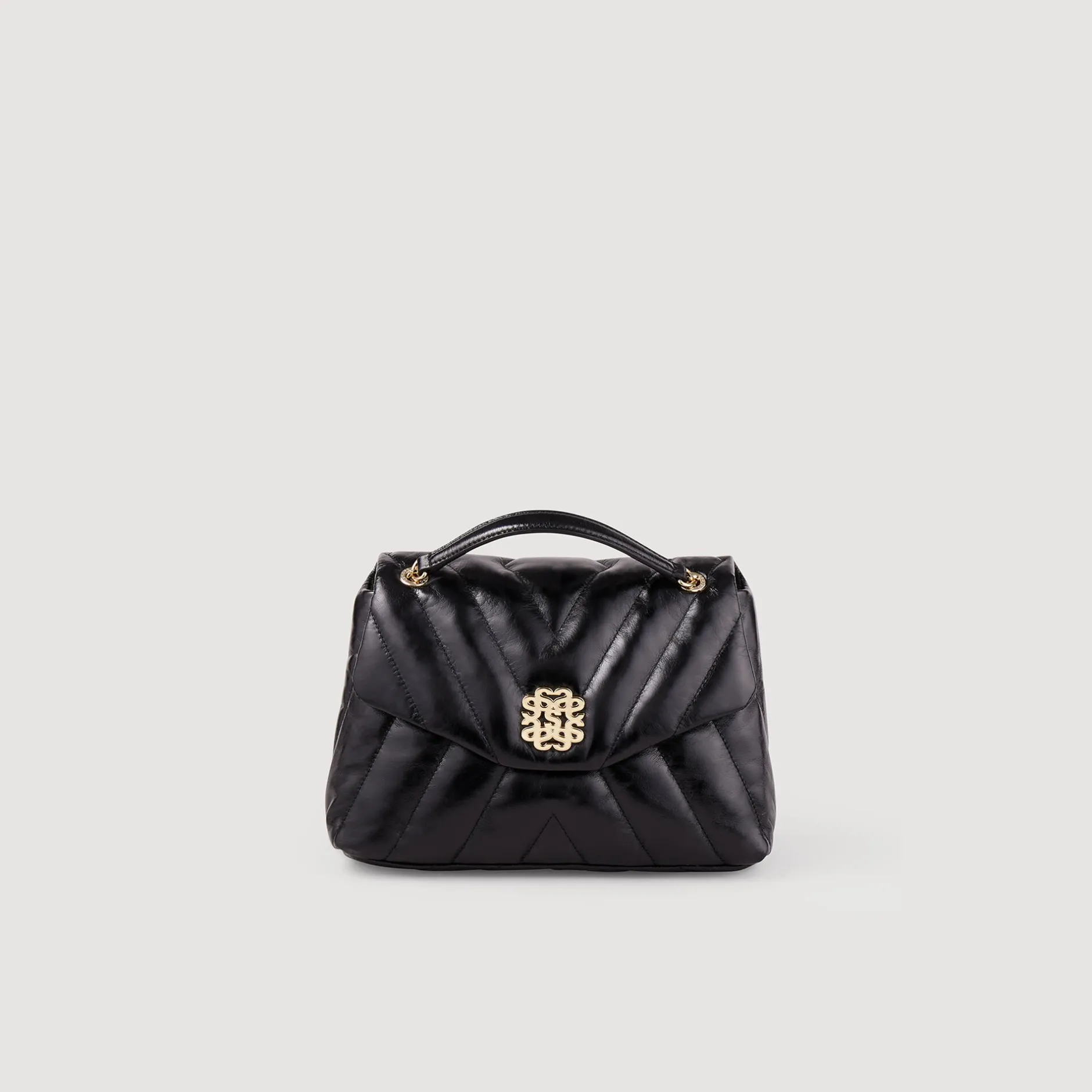 Femme SANDRO Sac Mila En Cuir Matelassé