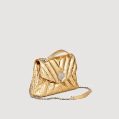 Femme SANDRO Sac Mila En Cuir Métallisé Matelassé