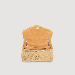 Femme SANDRO Sac Mila En Cuir Métallisé Matelassé