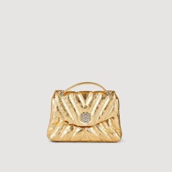 Femme SANDRO Sac Mila En Cuir Métallisé Matelassé