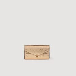 Femme SANDRO Sac Pochette En Cuir Dé