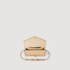 Femme SANDRO Sac Pochette En Cuir Dé