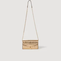 Femme SANDRO Sac Pochette En Cuir Dé