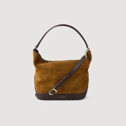 Femme SANDRO Sac Seau TANGOSO En Suède Et Cuir