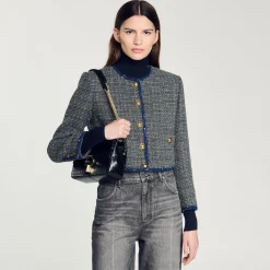 Femme SANDRO Sac Yza En Cuir D'une Tannerie Certifiée