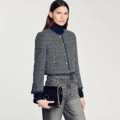 Femme SANDRO Sac Yza En Cuir D'une Tannerie Certifiée