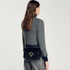 Femme SANDRO Sac Yza En Cuir D'une Tannerie Certifiée