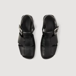 Homme SANDRO Sandales En Cuir