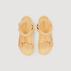 Femme SANDRO Sandales Plates En Raphia
