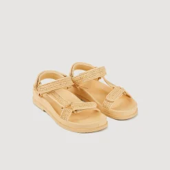 Femme SANDRO Sandales Plates En Raphia
