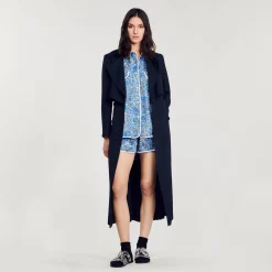 Femme SANDRO Short à Imprimé Fleuri