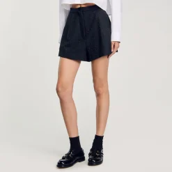 Femme SANDRO Short à Motifs Chevrons