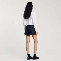 Femme SANDRO Short à Motifs Chevrons