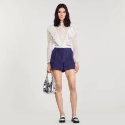 Femme SANDRO Short à Rayures