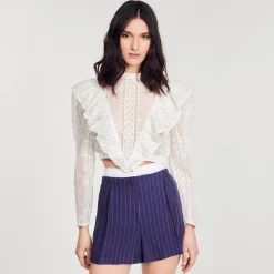 Femme SANDRO Short à Rayures