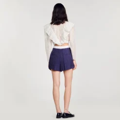 Femme SANDRO Short à Rayures