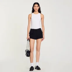 Femme SANDRO Short Court à Poches