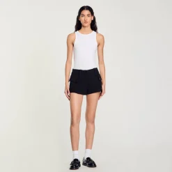 Femme SANDRO Short Court à Poches