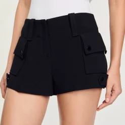 Femme SANDRO Short Court à Poches