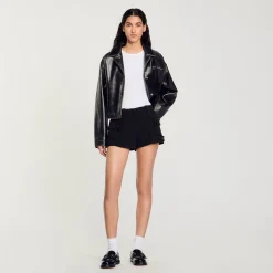 Femme SANDRO Short Court à Poches