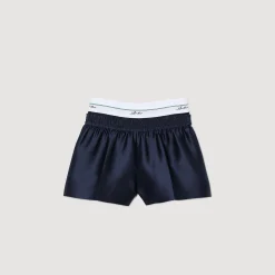 Femme SANDRO Short Effet 2 En 1 En Satin