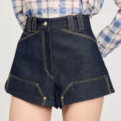 Femme SANDRO Short En Jean Brut