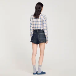 Femme SANDRO Short En Jean Brut