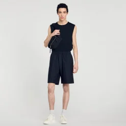 Homme SANDRO Short En Toile De Coton