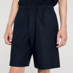 Homme SANDRO Short En Toile De Coton