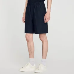 Homme SANDRO Short En Toile De Coton