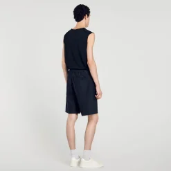Homme SANDRO Short En Toile De Coton