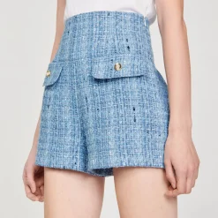 Femme SANDRO Short En Tweed