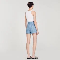 Femme SANDRO Short En Tweed
