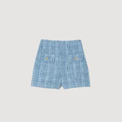 Femme SANDRO Short En Tweed