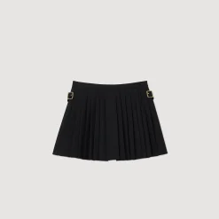 Femme SANDRO Short Jupe à Plis