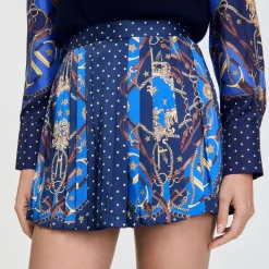 Femme SANDRO Short Jupe En Soie Imprimée
