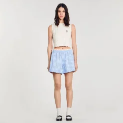 Femme SANDRO Short Large En Coton