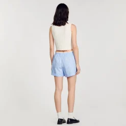 Femme SANDRO Short Large En Coton