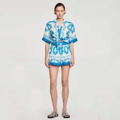 Femme SANDRO Short Large Imprimé