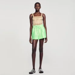 Femme SANDRO Short Large Satiné