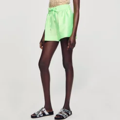 Femme SANDRO Short Large Satiné