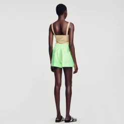 Femme SANDRO Short Large Satiné