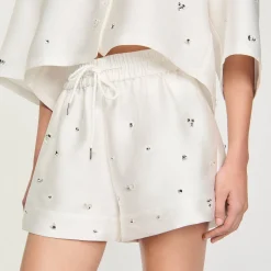 Femme SANDRO Short Large Strassé