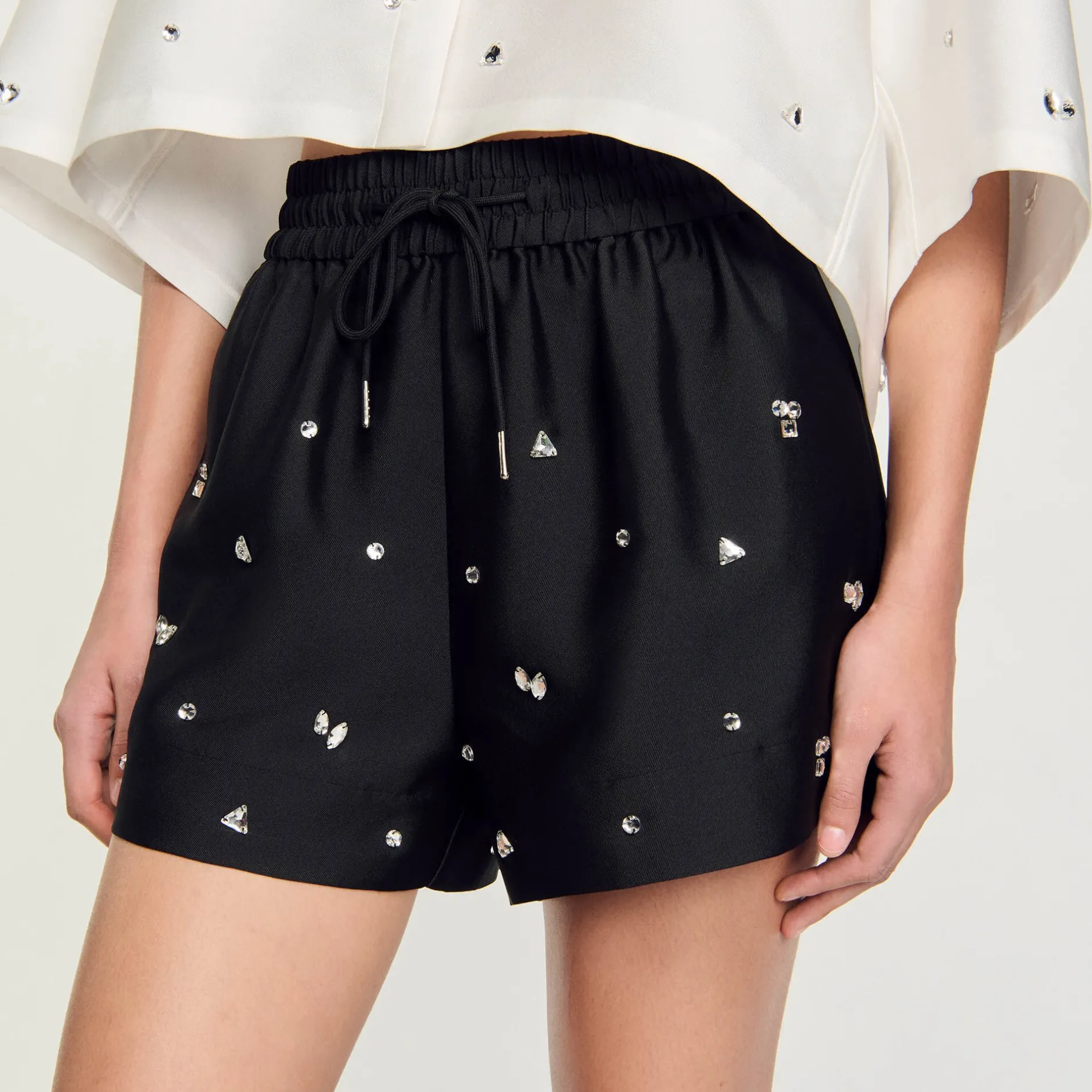 Femme SANDRO Short Large Strassé