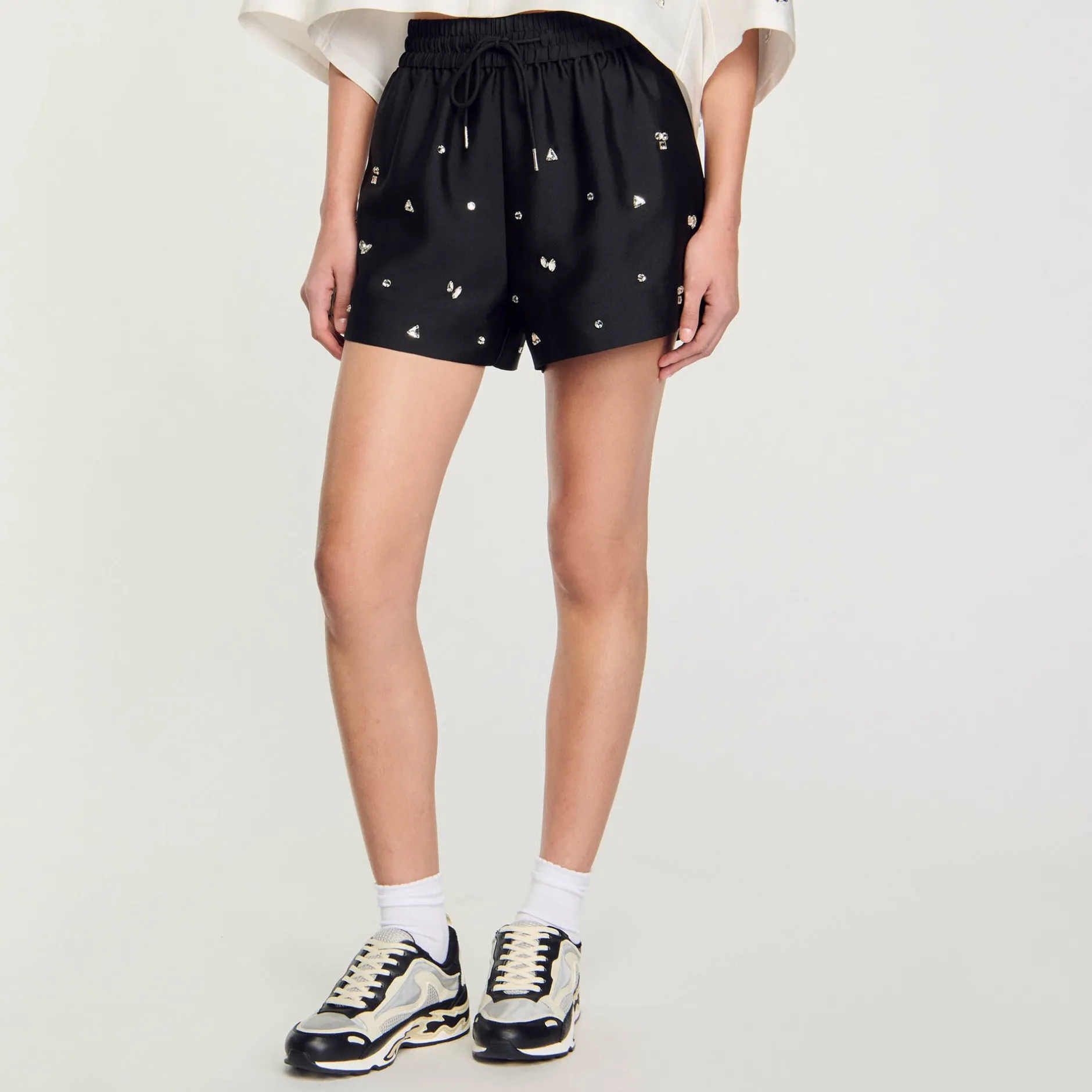 Femme SANDRO Short Large Strassé