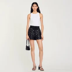 Femme SANDRO Short Orné De Pastilles